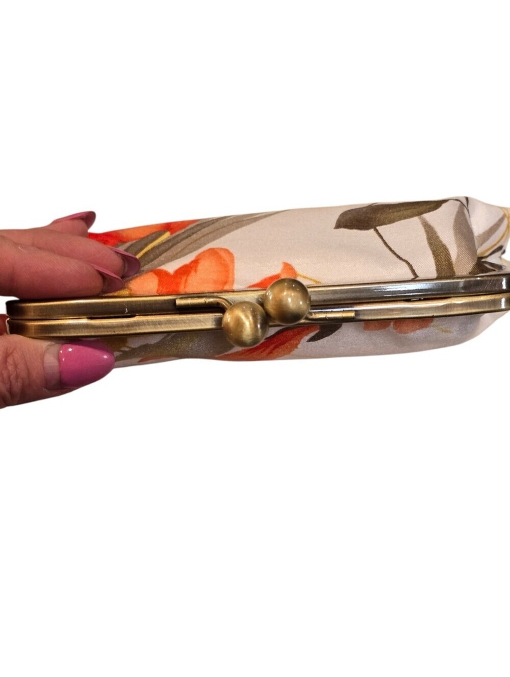 Kisslock Floral Goldtone Clutch Pouch Bundle - Picture 12 of 15